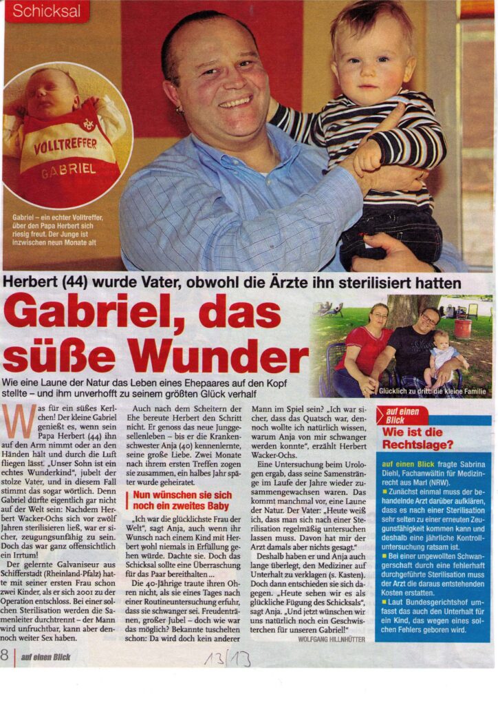 Auf einen Blick vom 21.03.2013 – Gabriel, das süße Wunder