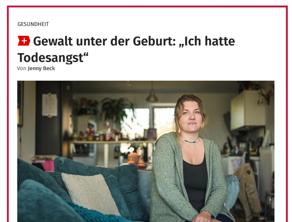 WAZ“ 05/12/2024 – Artikel von Jenny Beck – Gewalt unter der Geburt: „Ich hatte Todesangst
